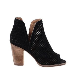 Lucky Brand Black and Tan Heeled Boots